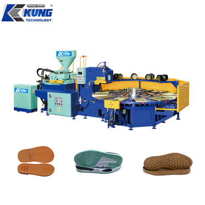12 Working Stations Pvc Slipper Soles Making Machine Full Automatic Rotary Plastic  Injection Molding Machine