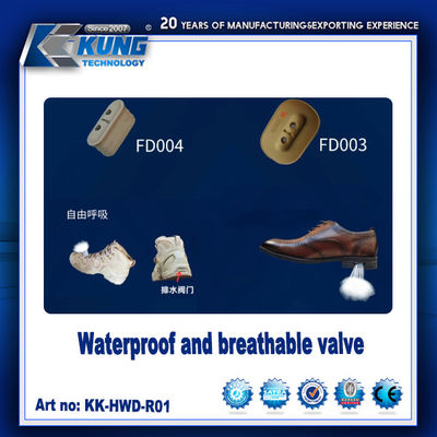 Appareils de fabrication de chaussures imperméable à l'eau et soupape respirante pour semelle extérieure de chaussure