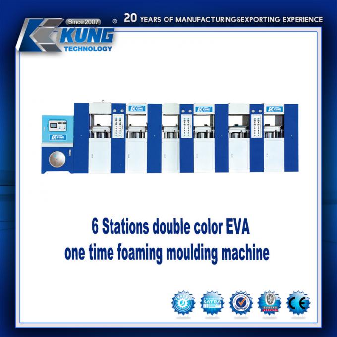 Double machine d'EVA Foaming /Pressing de couleur de deux stations