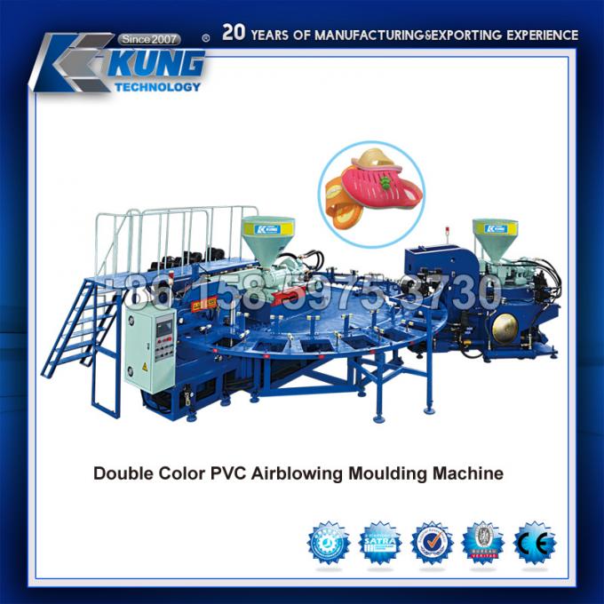 24 machines de bâti de soufflement de chaussure d'injection de double de couleur de stations air de PVC