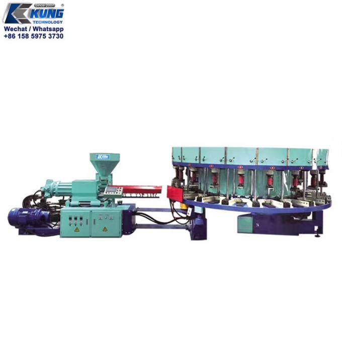 Machine rotatoire de moulage par injection de chaussure de sport d'IMMERSION de PVC de couleur simple de Kingkung
