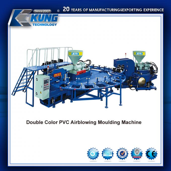 Double machine de la machine de PVC Airblowing de couleurs/servo-commande pour la fabrication de chaussures
